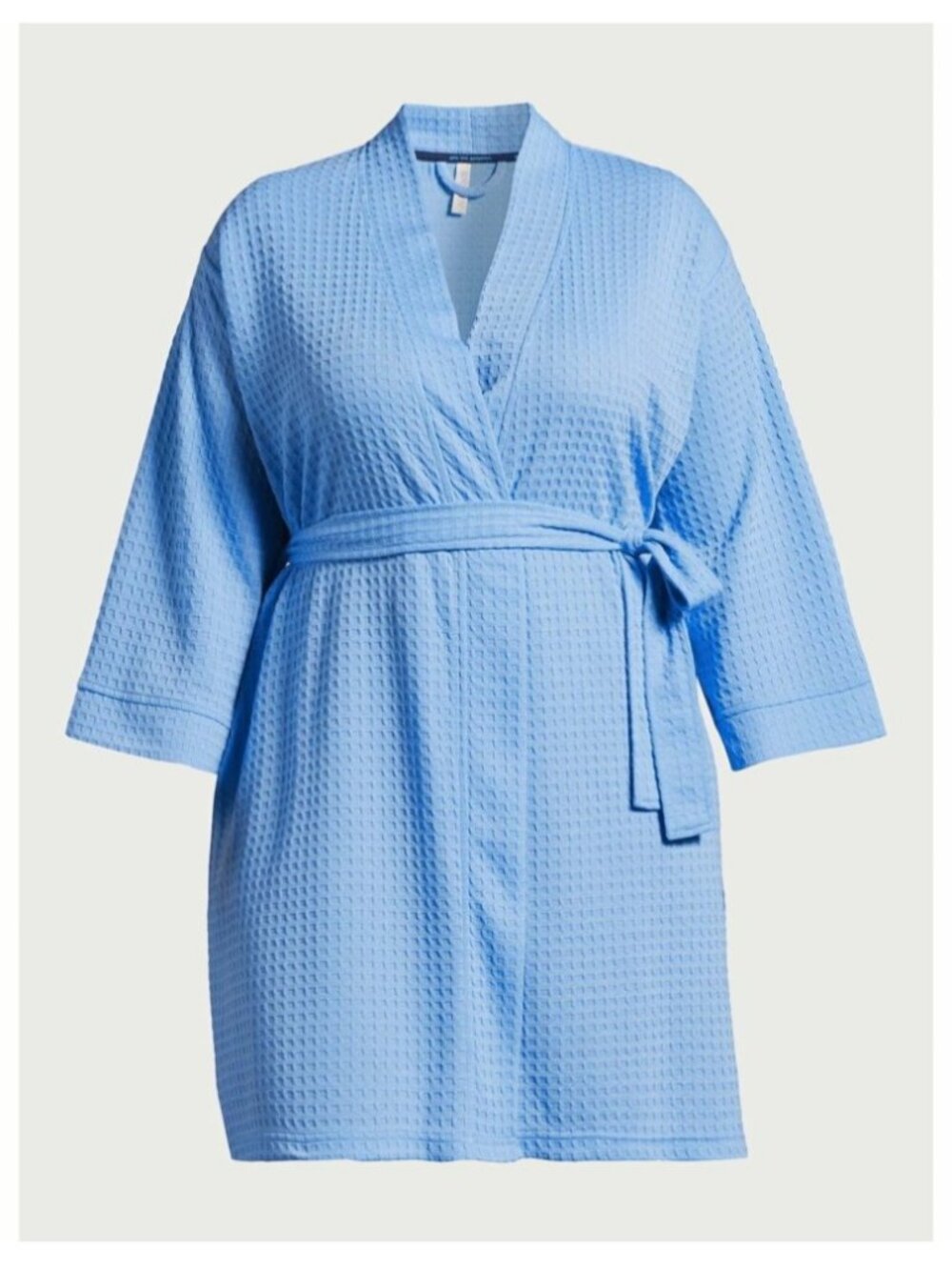 Joyspun Blue Waffle Weave Kimono Style Bath Robe New with Tag  Large